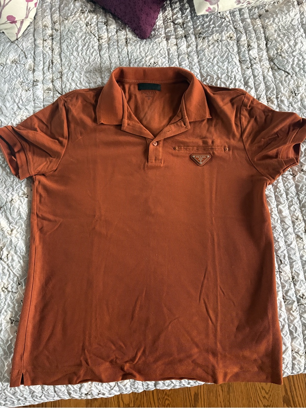 Prada Men’s Polo — Rust